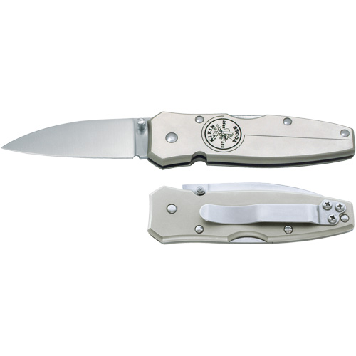 Lockback Knife with Drop Point Blade, 2-1/2" Blade, Stainless Steel Blade, Aluminum Handle Nia-Chem Ltd.
