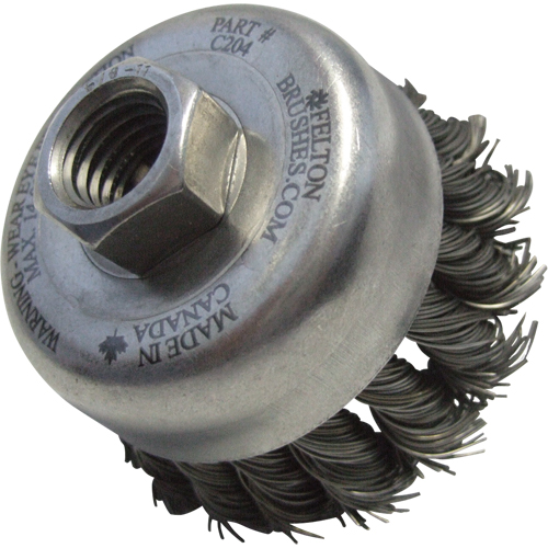 Brosses-boisseau &agrave; fils nou&eacute;s, 2-3/4" dia. x 5/8"-11 arbre Nia-Chem Ltd.