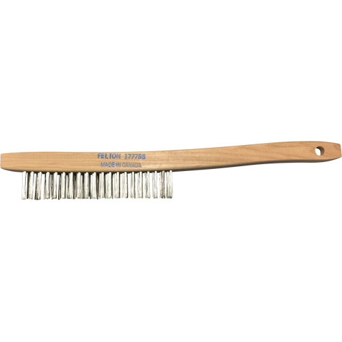 Brosses de nettoyage &agrave; manche recourb&eacute;, Acier inoxydable, 3 x 19 rangs de fils, Longueur 14" Nia-Chem Ltd.