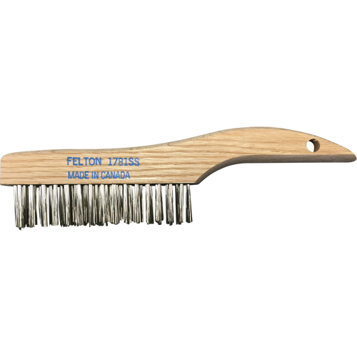 Brosses de nettoyage &agrave; manche en patin, Acier inoxydable, 4 x 16 rangs de fils, Longueur 10" Nia-Chem Ltd.