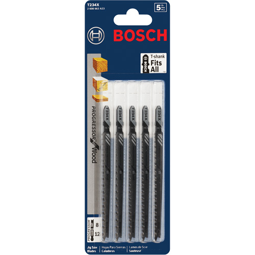 Jigsaw Blade, High-Carbon Steel, T-Shank, 4-5/8" L, 8-12 TPI Nia-Chem Ltd.