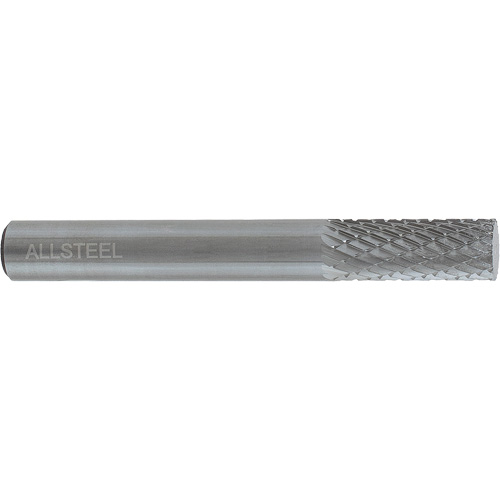 AllSteel Cylindrical Shape Carbide Burr, SA-3, 3/8" Dia., 1/4" Shank, 3/4" Depth of Cut Nia-Chem Ltd.