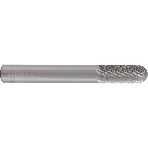 AllSteel Cylindrical Round Nose Shape Carbide Burr, SC-5, 1/2" Dia., 1" Depth of Cut Nia-Chem Ltd.