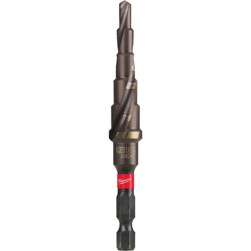 #2 Shockwave Impact Duty Step Drill Bit, 3/16" - 1/2" , 1/16" Increments, Titanium Nia-Chem Ltd.