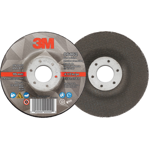 Meule &agrave; tronçonner, 4-1/2" x 1/8", Arbre de 7/8", Type 27, C&eacute;ramique Nia-Chem Ltd.