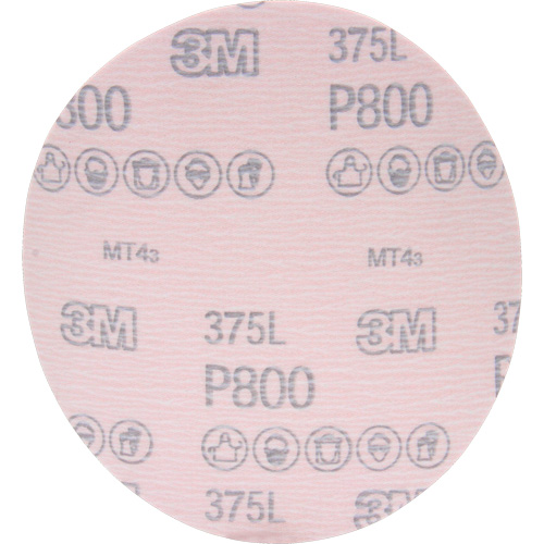 Disque &agrave; pellicule Hookit 375L, dia 6", Grain P800, Oxyde d'aluminium Nia-Chem Ltd.