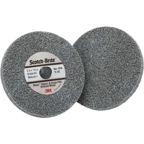 Roloc Deburr & Finish Pro TR Unitized Wheel, 2" x 1/4", Coarse Grit, Ceramic Nia-Chem Ltd.