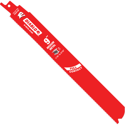 Lame de scie alternative de s&eacute;rie moyenne pour le m&eacute;tal, Bim&eacute;tal, 14-18 Dents par pouce, 9" lo x 1" la Nia-Chem Ltd.