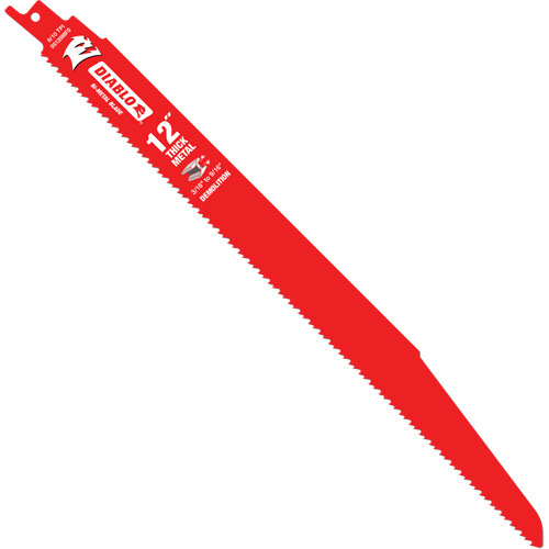 Lame de scie alternative pour la d&eacute;molition et les m&eacute;taux &eacute;pais, Bim&eacute;tal, 8-10 Dents par pouce, 12" lo Nia-Chem Ltd.