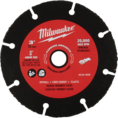 Carbide Abrasive Blade, 3" x 3/8" Arbor, Silicon Carbide, 20000 RPM Nia-Chem Ltd.