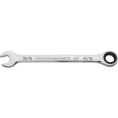 90-Tooth Ratcheting Combination Wrench, 12 Point, 15/16", Chrome Finish Nia-Chem Ltd.