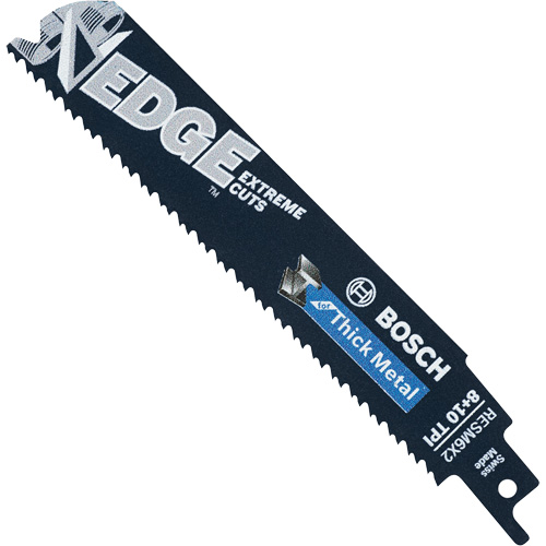 Edge Reciprocating Saw Blades, Bi-Metal, 8/10 TPI, 6" L Nia-Chem Ltd.