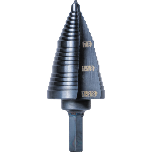 Foret &eacute;tag&eacute; 3 pas, 7/8" - 1-3/8", Acier rapide Nia-Chem Ltd.