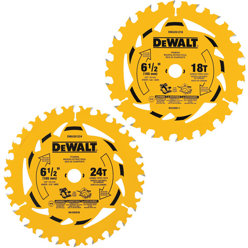 Circular Saw Blade Combo Pack, 6-1/2", 18/24 Teeth, Wood Use Nia-Chem Ltd.