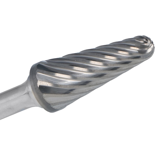 1852 Double Cut Included-Angle Burr, SL-3L6, 3/8" Dia., 1/4" Shank, 1-1/16" Depth of Cut Nia-Chem Ltd.