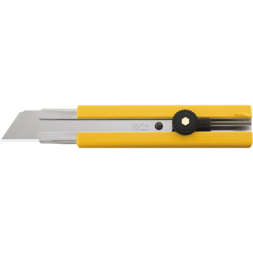 Rubber Inset Utility Knife with Solid Blade, 25 mm, Stainless Steel Blade Nia-Chem Ltd.
