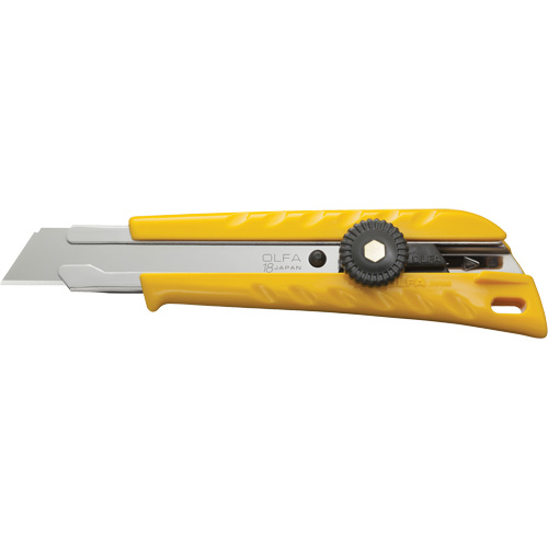 Ratchet Lock Utility Knife with Solid Blade, 18 mm, Stainless Steel Blade Nia-Chem Ltd.