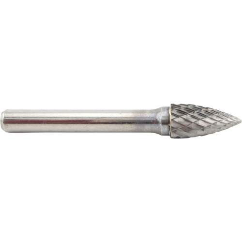 Tree Shape Pointed End Carbide Shipyard Bur, SG-3, 3/8" Dia., 1/4" Shank, 3/4" Depth of Cut Nia-Chem Ltd.