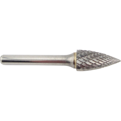 Tree Shape Pointed End Carbide Shipyard Bur, SG-5, 1/2" Dia., 1/4" Shank, 1" Depth of Cut Nia-Chem Ltd.
