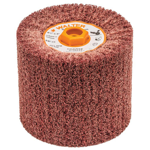 Tambour de conditionnement de surface Blendex, 4-1/2" dia. x 4" la, 5/8"-11 Arbre, Grain Cors&eacute; Nia-Chem Ltd.