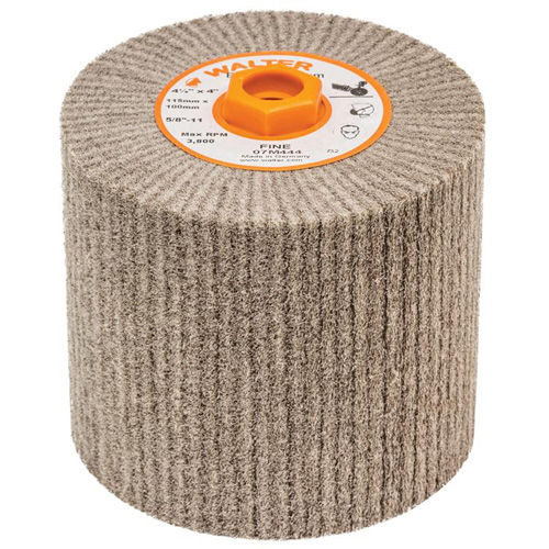 Tambour de conditionnement de surface Blendex, 4-1/2" dia. x 4" la, 5/8"-11 Arbre, Grain Fin Nia-Chem Ltd.