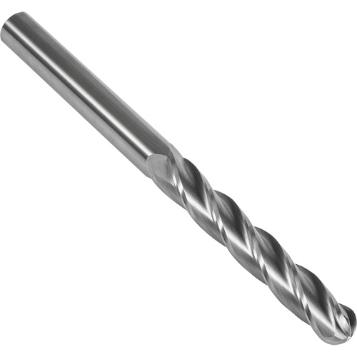 S147 30° Extra Long Ball Nose End Mill, 1/2" Dia., 6" L, 4 Flutes, 1/2" Shank, Carbide Nia-Chem Ltd.