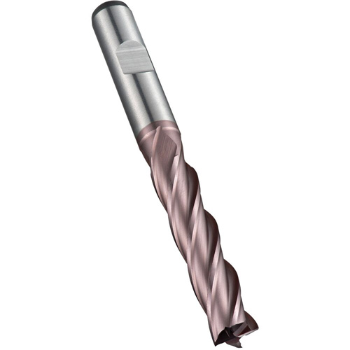 Fraise &agrave; embout droit, 5 mm dia., 68 mm lo, 4 cannelures, 6 mm tige, Acier rapide au cobalt Nia-Chem Ltd.