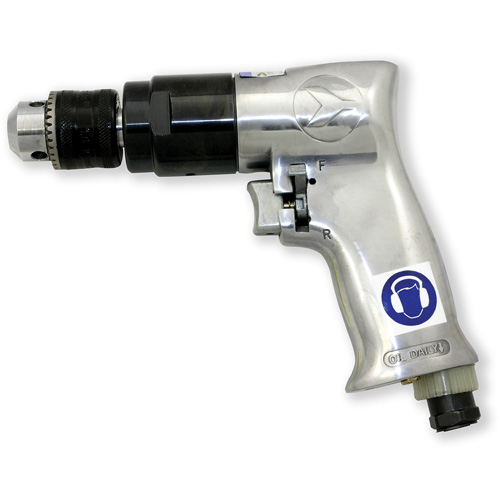 ADX380R Air Drill Rev, 4 CFM, 1/4" NPT, 86.8 dBA, 3/8" Chuck, Keyed Nia-Chem Ltd.