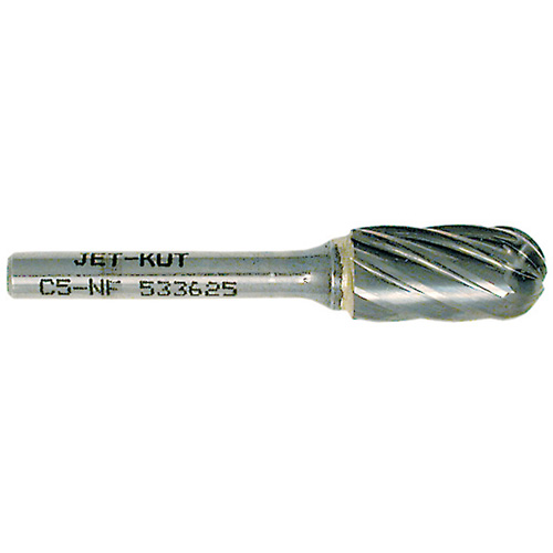 C5-NF JET-KUT&reg; Ball Nose Shape Bur for Aluminum/Non-ferrous Materials, 1/2" Dia. Nia-Chem Ltd.