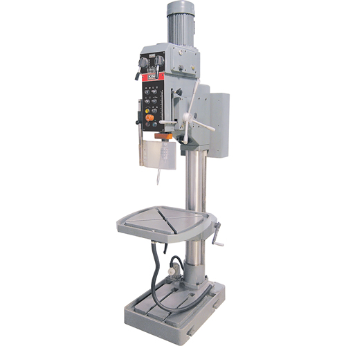 Variable Speed Gearhead Drill Presses, 5/8" Chuck, 2 Speed(s), 22" W x 22" L, #4 Morse Nia-Chem Ltd.