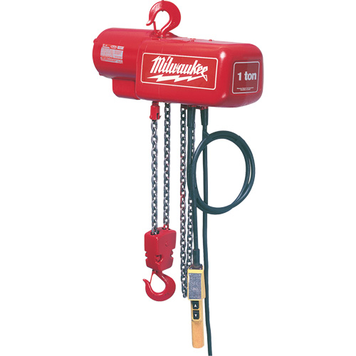 Electric Chain Hoist, 10' Lift, 2000 lbs. (1 tons) Capacity, 16 FPM Nia-Chem Ltd.