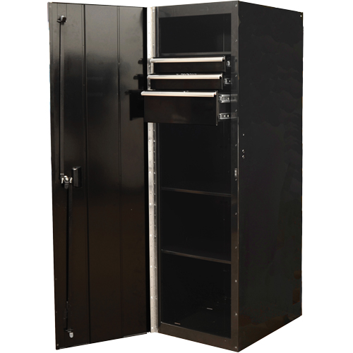 RX Series Side Cabinet, 3 Drawers, 19" W x 25" D x 61" H, Black Nia-Chem Ltd.