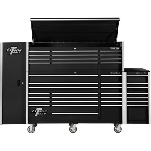 RX Series Side Cabinet, 3 Drawers, 19" W x 25" D x 61" H, Black Nia-Chem Ltd.