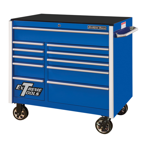 RX Series Rolling Tool Cabinet, 11 Drawers, 41-1/2" W x 25-1/2" D x 40-1/2" H, Blue Nia-Chem Ltd.