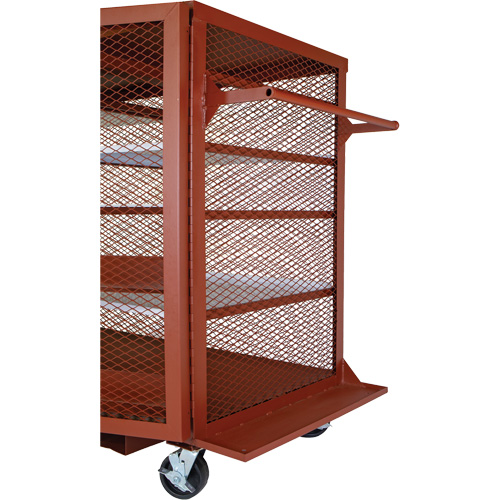 Armoire mobile en treillis, Acier, 37 pi³, Rouge Nia-Chem Ltd.