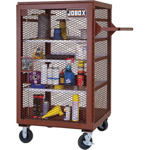 Armoire mobile en treillis, Acier, 22 pi³, Rouge Nia-Chem Ltd.