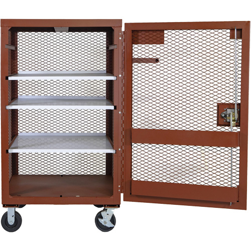 Armoire mobile en treillis, Acier, 22 pi³, Rouge Nia-Chem Ltd.