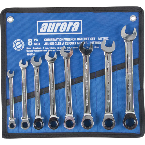 Fixed Head Wrench Set, Combination, 8 Pieces, Metric Nia-Chem Ltd.