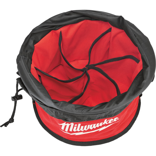 Sac range-tout style parachute, 11-4/5" lo x 11-4/5" la x 11" h, Nylon, Noir/Rouge Nia-Chem Ltd.