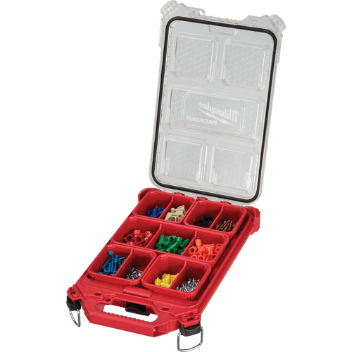Packout Compact Low-Profile Organizer, 16-2/5" x 9-3/4" x 2-1/2", Black/Red Nia-Chem Ltd.