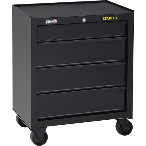 100 Series Rolling Tool Chest, 4 Drawers, 26-1/2" W x 18" D x 32" H, Black Nia-Chem Ltd.