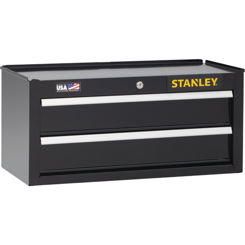 300 Series Middle Tool Chest, 26" W, 2 Drawers, Black Nia-Chem Ltd.