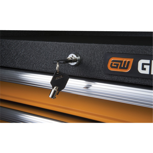 Coffre &agrave; outils de s&eacute;rie GSX, 26" la, 4 tiroirs, Noir/Orange Nia-Chem Ltd.