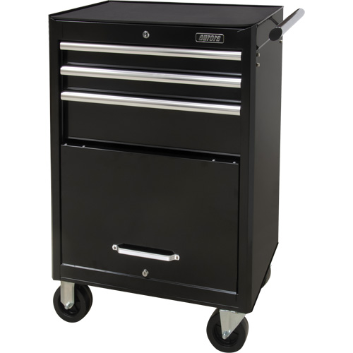Chariot &agrave; outils industriel, 3 tiroirs, 29-4/5" la x 21-1/5" p x 38-4/5" h, Noir Nia-Chem Ltd.
