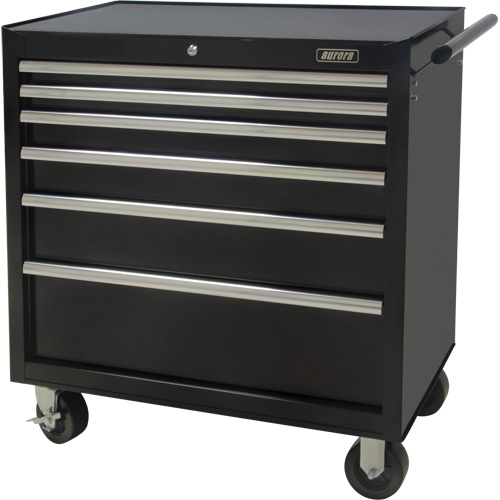 Chariot &agrave; outils industriel, 6 tiroirs, 39" la x 20-4/5" p x 38-1/2" h, Noir Nia-Chem Ltd.
