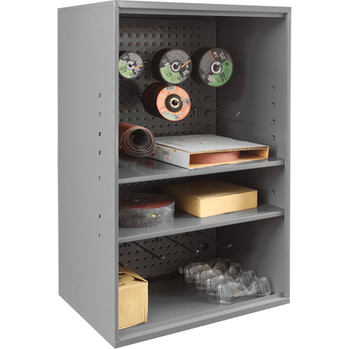 Armoire d'entreposage de produits abrasifs avec panneau perfor&eacute;, Acier, 19-7/8" x 14-1/4" x 32-3/4", Gris Nia-Chem Ltd.