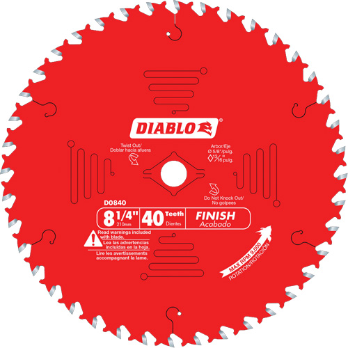 Contractor Saw Blades - Finishing Saw Blades, 8-1/4", 40 Teeth, Wood Use Nia-Chem Ltd.