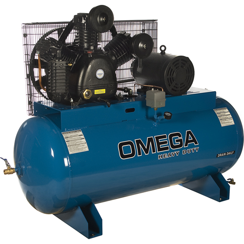 Industrial Series Air Compressors - Horizontal Compressors - Two Stage, 100 Gal. (120 US Gal) Nia-Chem Ltd.
