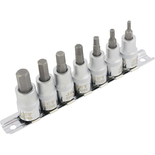 HSW3811M 7-Piece Metric 2" Long Hex Bit Socket Set, Hex, 3/8" Drive, 7 Pcs Nia-Chem Ltd.