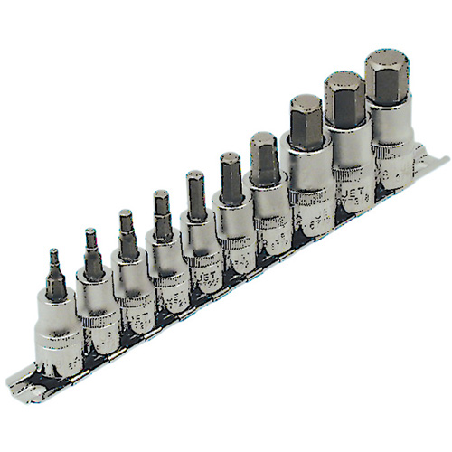 Jeu de douilles SAE HSW3812-10, Hexagonale, Prise 1/2"/3/8", 10 mr Nia-Chem Ltd.